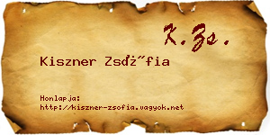 Kiszner Zsófia névjegykártya